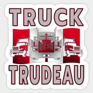 TRUCK TRUDEAU SAVE CANADA FREEDOM CONVOY OF TRUCKERS GRAY Sticker